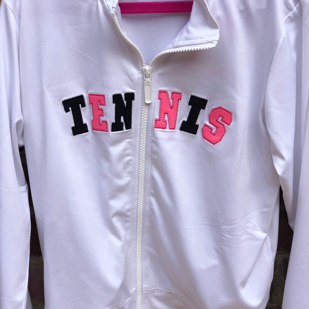 Tennis zip up girls size large. BRAND NEW